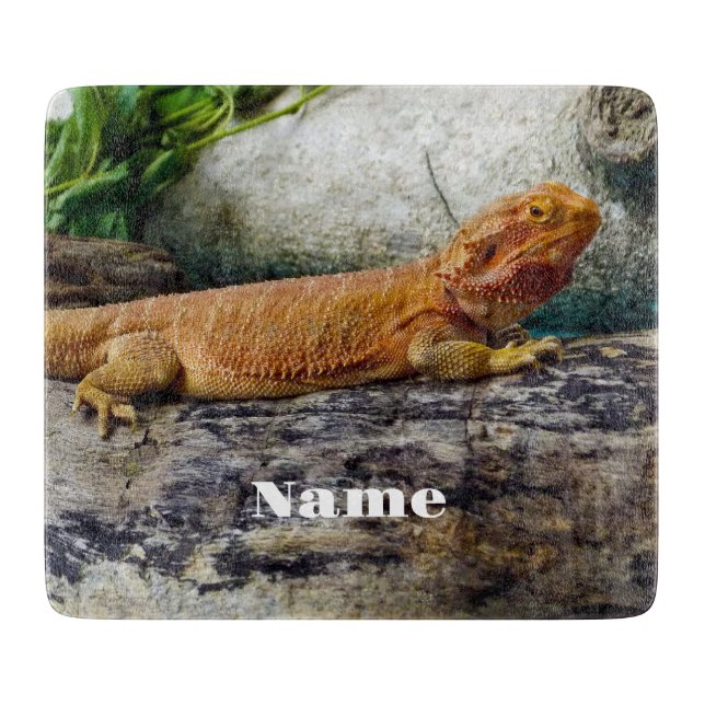 Tabla De Cortar Dragon Lizard con barba para adultos (Anverso)