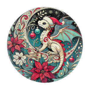 Tabla De Cortar Dragón navidad