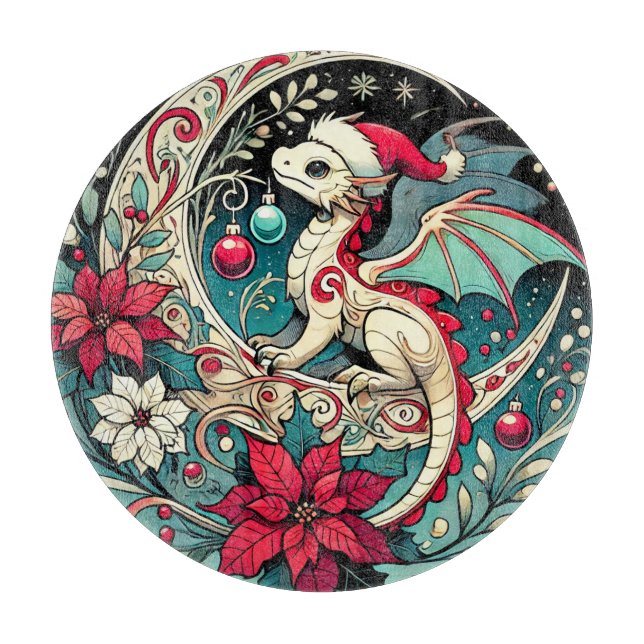 Tabla De Cortar Dragón navidad (Anverso)