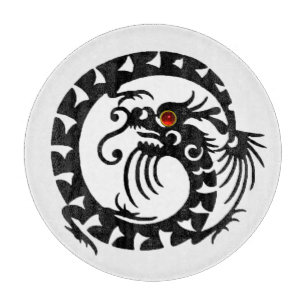 Tabla De Cortar DRAGÓN SNAKE, negro, blanco, rojo