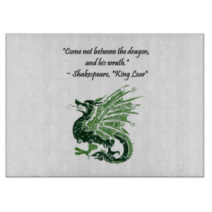 Tabla De Cortar Dragón y su ira Shakespeare Rey Lear Personalizado