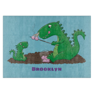 Tabla De Cortar dragones cortos asando malvaviscos personalizado