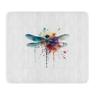 Tabla De Cortar Dragonfly acuático vibrante