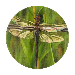 Tabla De Cortar Dragonfly Artificial En Marrón Y Amarillo En Verde