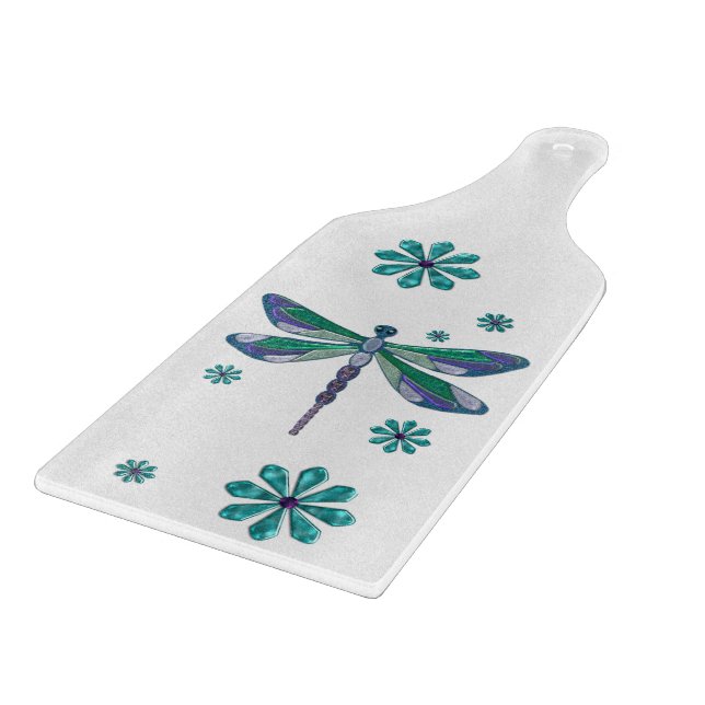Tabla De Cortar Dragonfly Elegant Jeweld Folk Art (Borde)