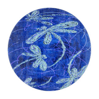 Tabla De Cortar Dragonfly Indigo Dance