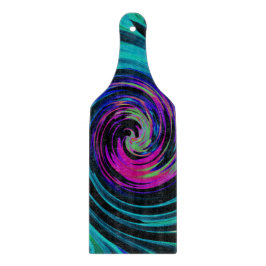 Tabla De Cortar Dramático giro retro negro y turquesa