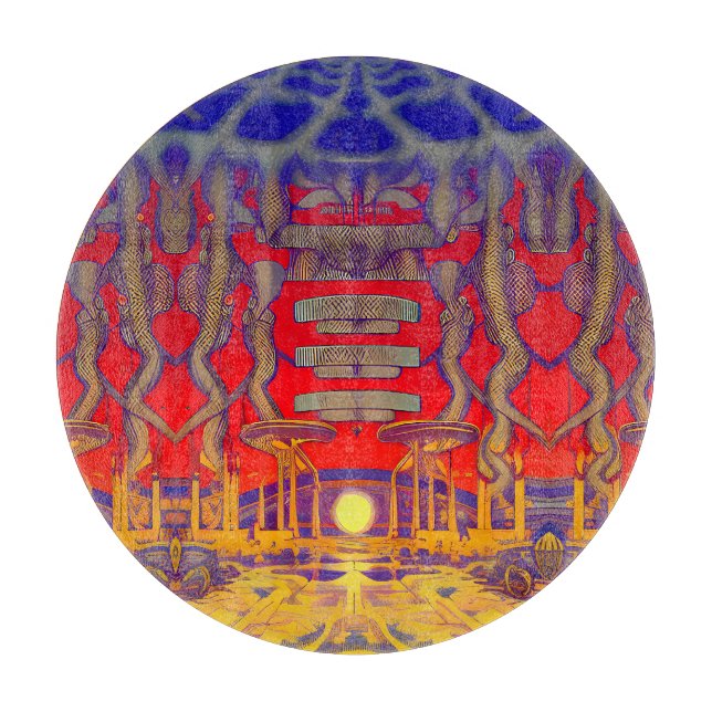 Tabla De Cortar Dreamland psicodélico (Anverso)