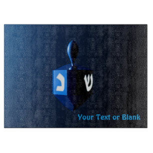 Tabla De Cortar Dreidel azul brillante