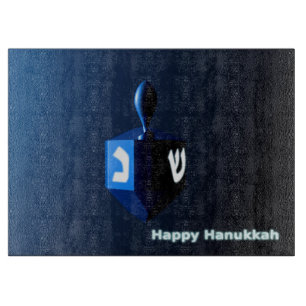 Tabla De Cortar Dreidel azul brillante