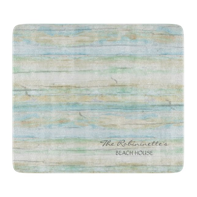Tabla De Cortar Driftwood Ocean Beach House (Anverso)