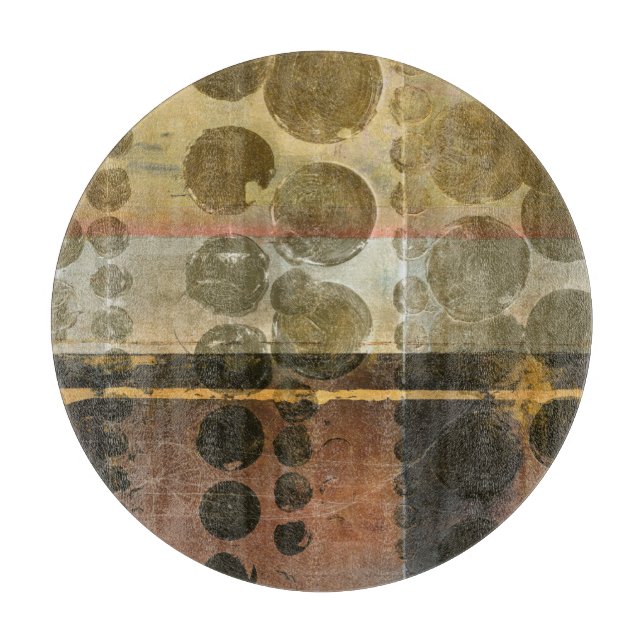 Tabla De Cortar Dropletas verdes circulares (Anverso)