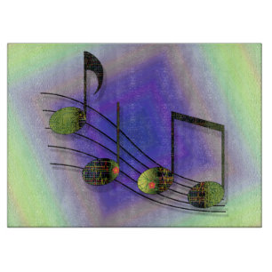 Tabla De Cortar Dubstep Notes Glass Cutting Board