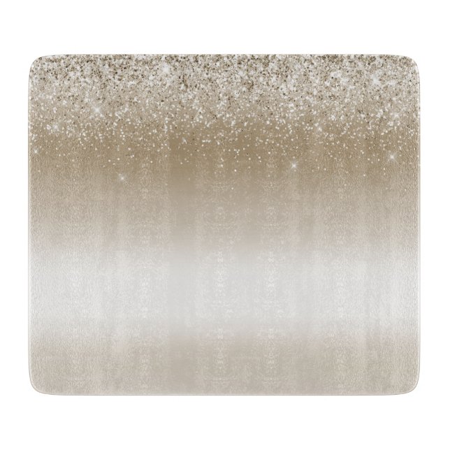 Tabla De Cortar Ducha de Novia Brillo Dorado Crema (Anverso)