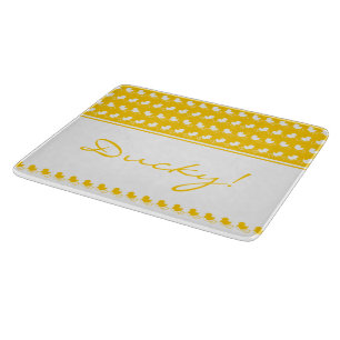 Tabla de cortar ducky amarilla divertida