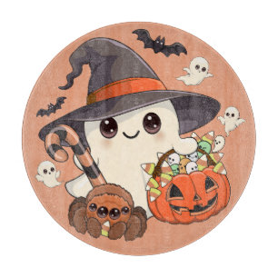 Tabla De Cortar Dulce Fantasma de Halloween en Estilo Kawaii