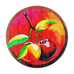 Tabla De Cortar Dúo de Cerezas Vibrantes