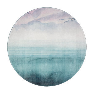 Tabla De Cortar Dusk on the Bay - acuarela