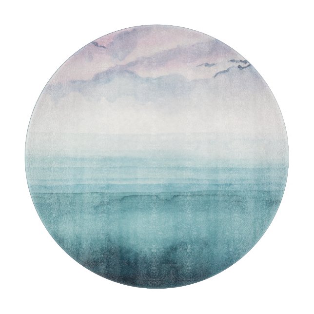 Tabla De Cortar Dusk on the Bay - acuarela (Anverso)