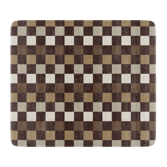 Tabla De Cortar Earthy minerals checkerboard pattern (Anverso)