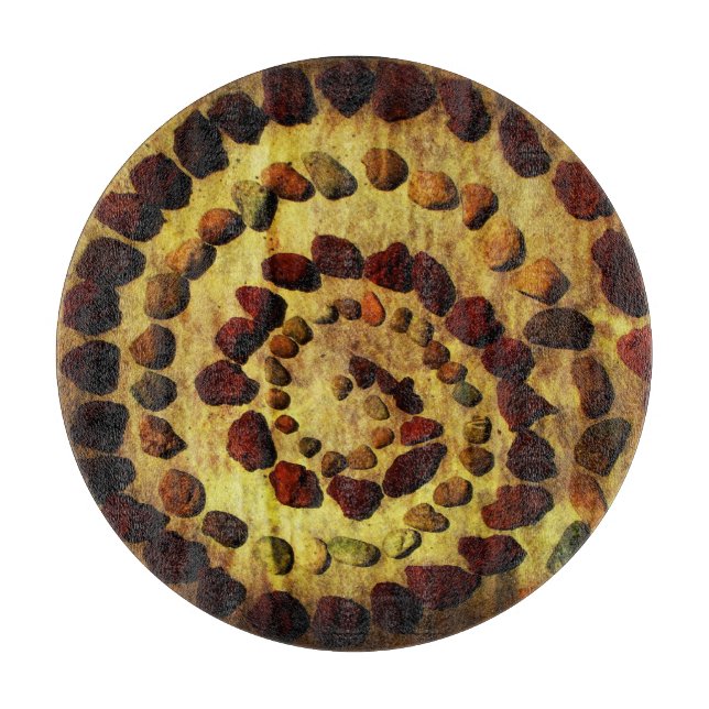 Tabla De Cortar Earthy Rock Circle Cutting Board (Anverso)