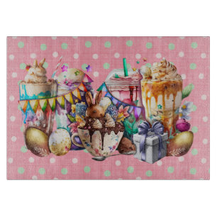 Tabla De Cortar Easter Bunny Fancy Coffee Drinks