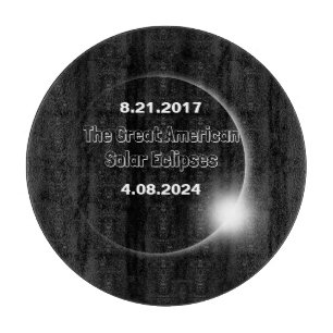 Tabla De Cortar Eclipse solar con doble fecha 2024 & 2017