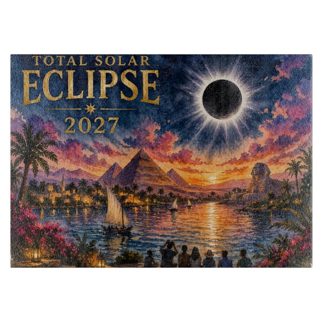 Tabla De Cortar Eclipse Total Solar 2027 Egipto (Anverso)
