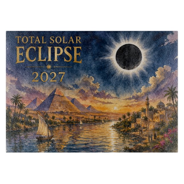 Tabla De Cortar Eclipse Total Solar 2027 Egipto (Anverso)