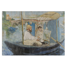 Tabla De Cortar Edouard Manet - Pintura de Monet en su barco de es