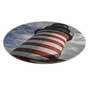 Tabla De Cortar EE. UU., Maine, Lubec. Faro de West Quoddy Head