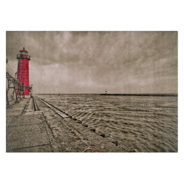 Tabla De Cortar EE. UU., Michigan, faro de Grand Haven (Anverso)