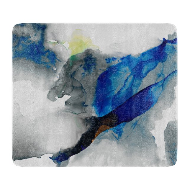 Tabla De Cortar Efímero - Azul y Gris (Anverso)