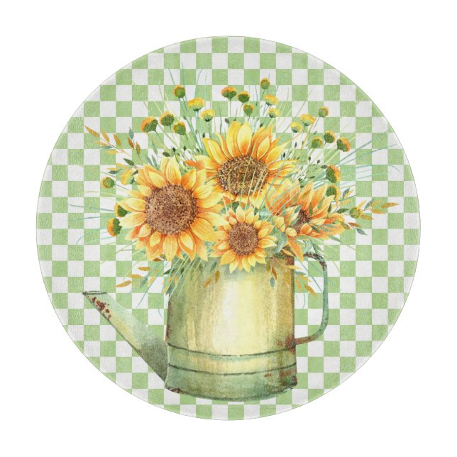 Tabla De Cortar El agua del jardín puede ser girasol (Anverso)