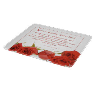 Tabla De Cortar El amor es Rosa Roja Paciente