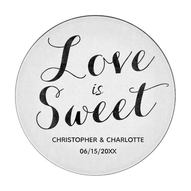 Tabla De Cortar El amor personalizado es dulce (Anverso)