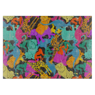 Tabla De Cortar El animal retro siluetea el modelo