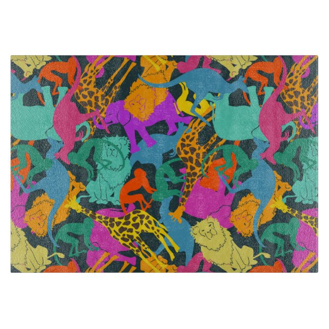 Tabla De Cortar El animal siluetea el modelo (Anverso)