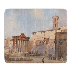 Tabla De Cortar El antiguo Foro Romano (de Ippolito Caffi)