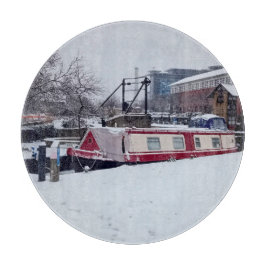 Tabla De Cortar El barco del canal , en la nieve