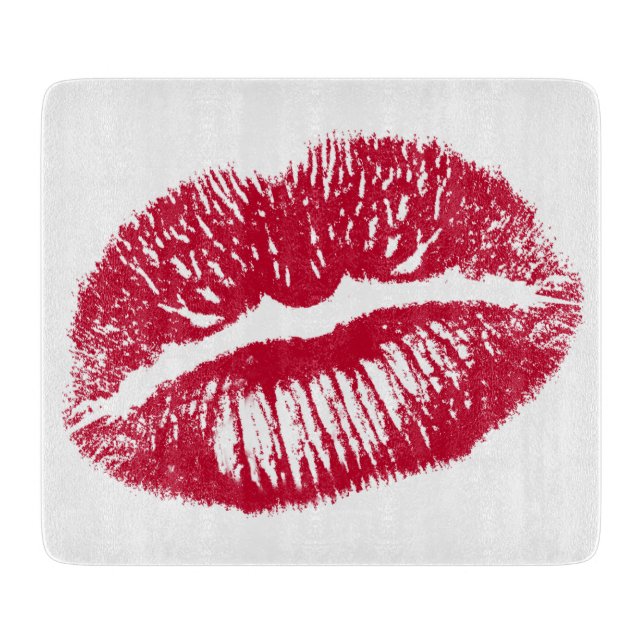 Tabla De Cortar El beso, los labios rojos (Anverso)