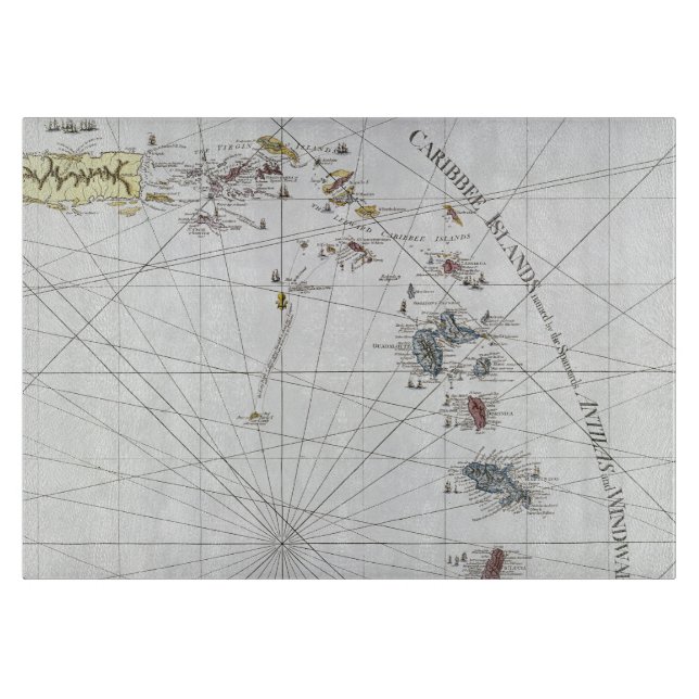 TABLA DE CORTAR EL CARIBE: MAPA, 1775 (Anverso)