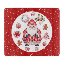 Tabla De Cortar El Escandinavo Santa Claus Red