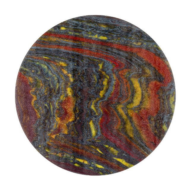 Tabla De Cortar El hierro del tigre es rojo, amarillo, azul (Anverso)