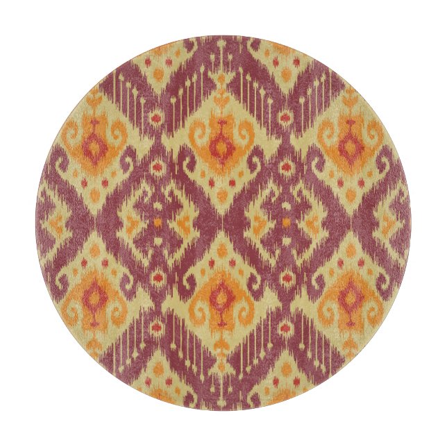 Tabla De Cortar El Ikat Chevron: Tradicional fondo (Anverso)