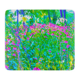 Tabla De Cortar El impresionante paisaje del jardín azul Aqua