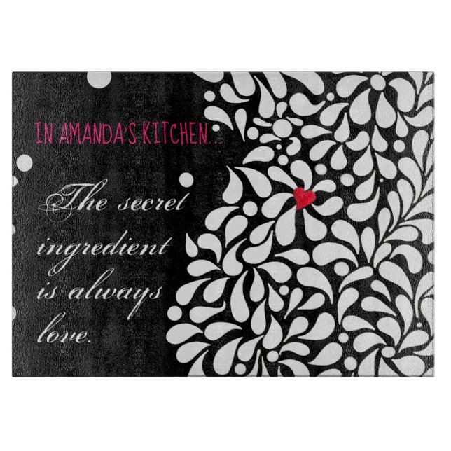 Tabla De Cortar El ingrediente secreto es el amor personalizado (Anverso)