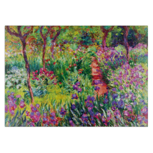 Tabla De Cortar El jardín Iris de Giverny, por Claude Monet