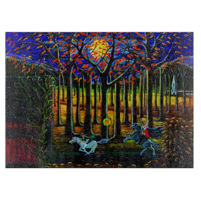 Tabla De Cortar El jinete sin cabeza de Halloween, soñoliento (Anverso)