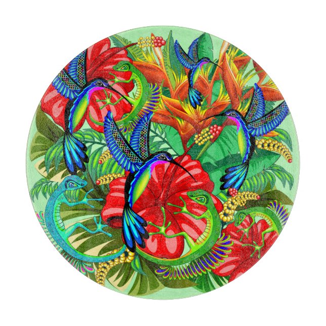 Tabla De Cortar El lagarto y el colibrí (Anverso)